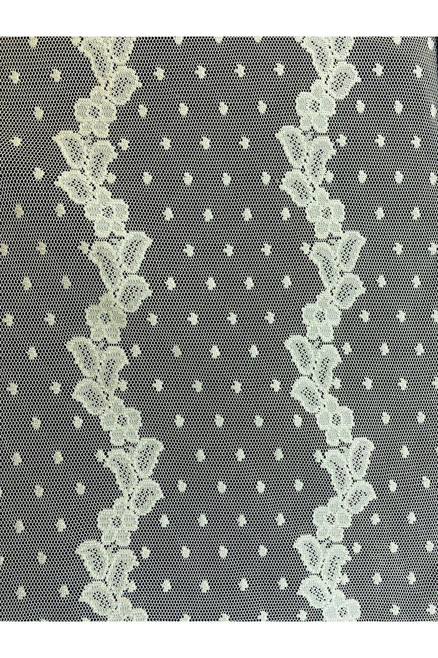 Krem Renkli Polyester Dantel