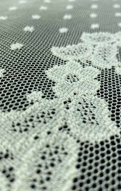 Krem Renkli Polyester Dantel