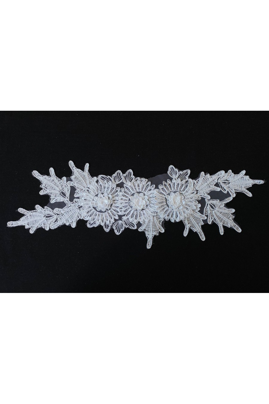 6460 BRODE/YERLİ/APLİK/POLYESTER/KORDENELİ/BEYAZ