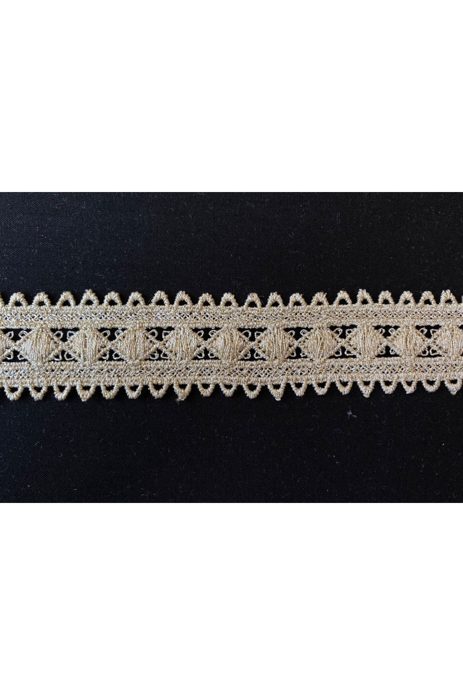 Gold Lurex Güpür Brode Bant, 3 cm