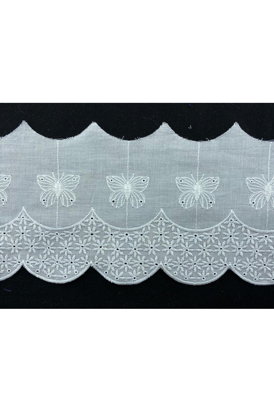 15860-METRE Kelebek Desenli Pamuk Polyester Brode Bant