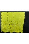 Sarı Pamuk Polyester Vual Brode Kumaş - 130 cm