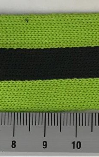 İki Renkli Neon Yeşil-Siyah Şerit