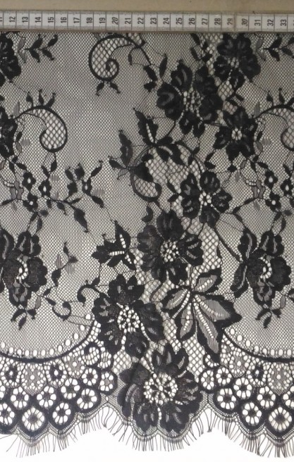 Siyah Sakallı Naylon Bant Dantel