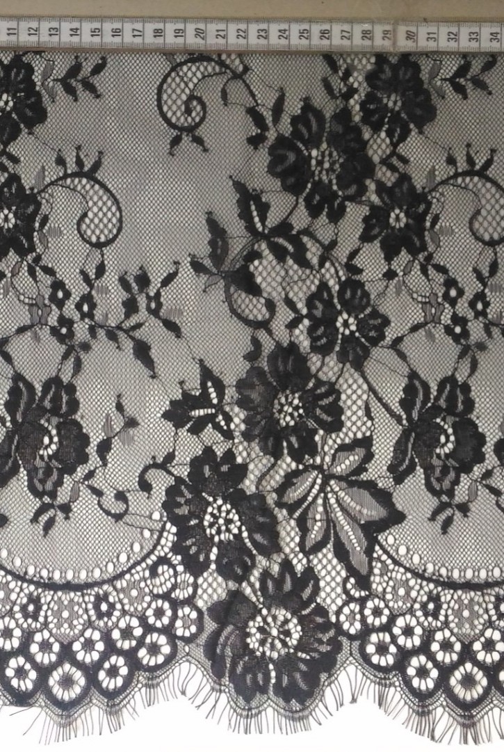 Siyah Sakallı Naylon Bant Dantel