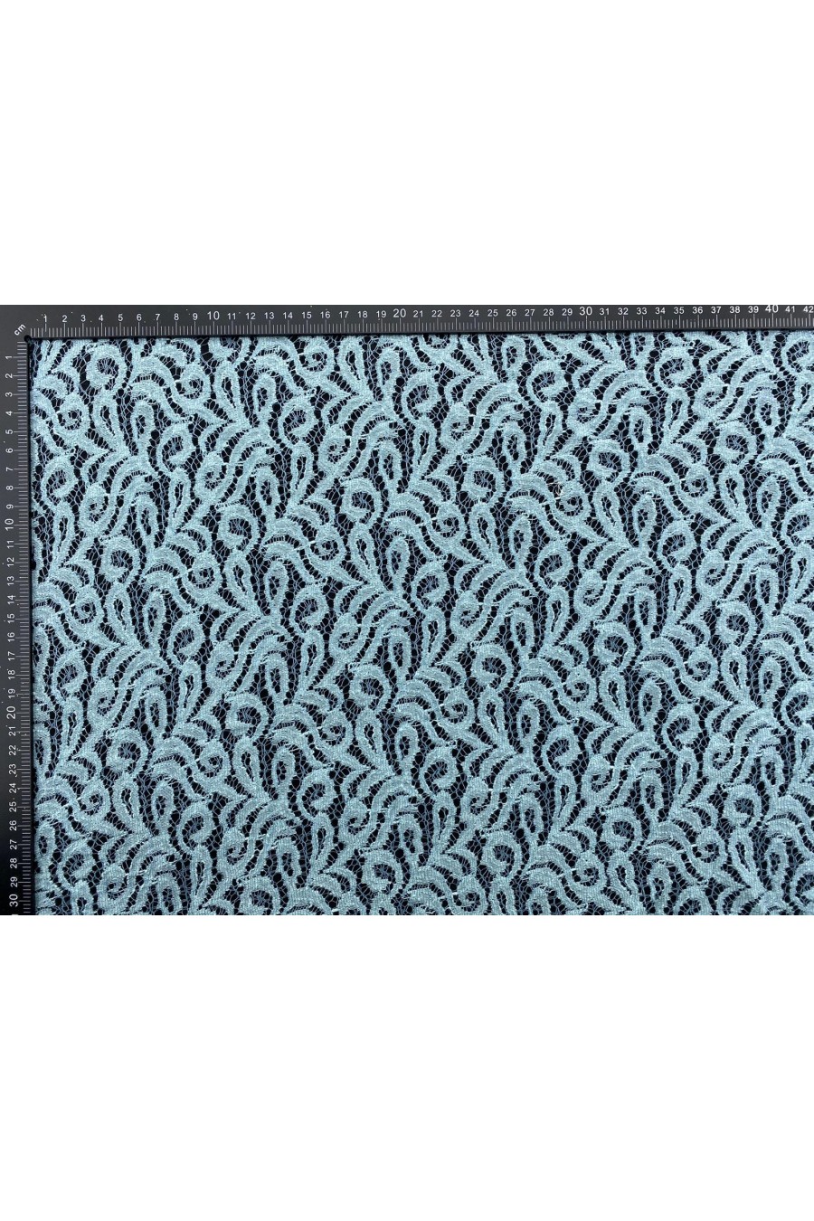 Mint Renk Yerli Pamuk Polyester Karışımlı Likrasız Dantel, 160 cm