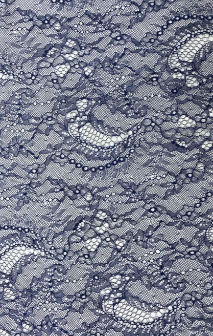 Lacivert Naylon Dantel Kumaş