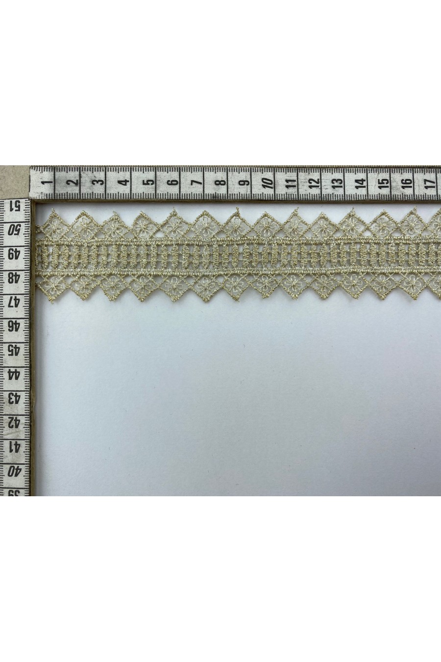 Gold Lurex Güpür Brode Bant, 4 cm, Yerli