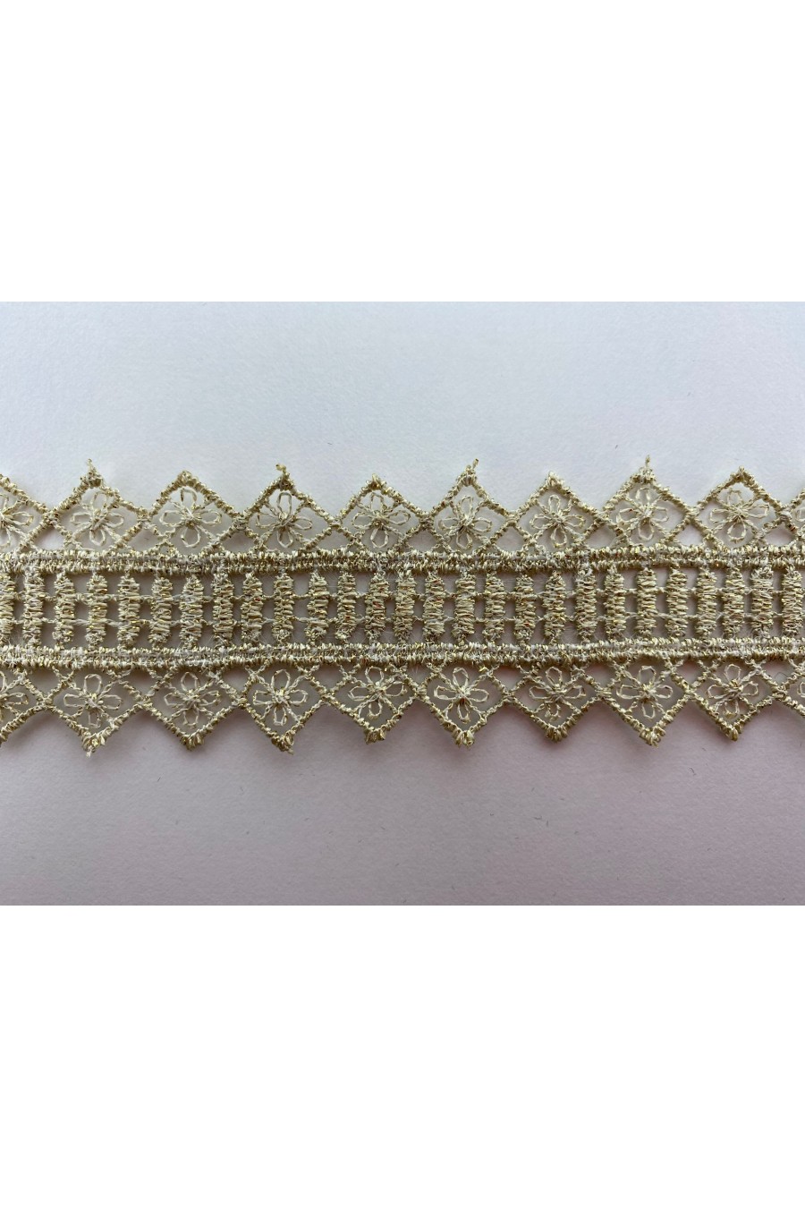 Gold Lurex Güpür Brode Bant, 4 cm, Yerli