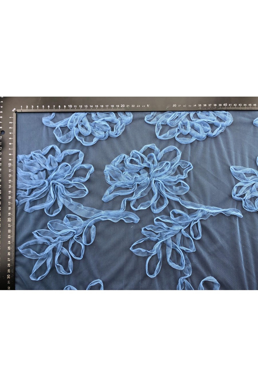 İndigo Süzeneli Tül Kumaş - Yerli Polyester, 130 cm (11204)