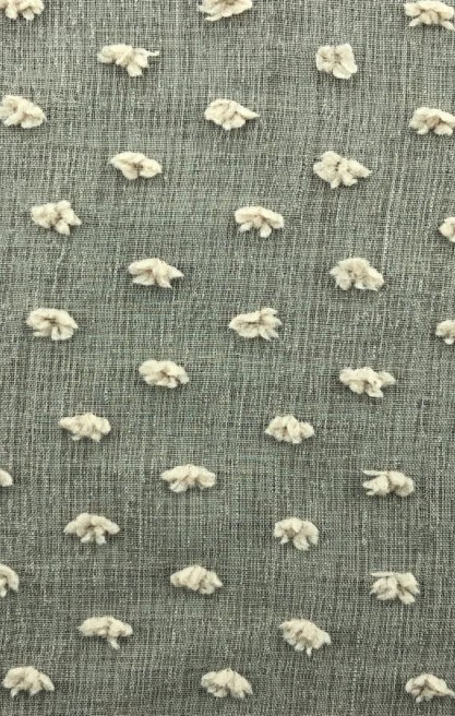 Bej Ponponlu Dokuma Kumaş - Yerli Polyester (12459)