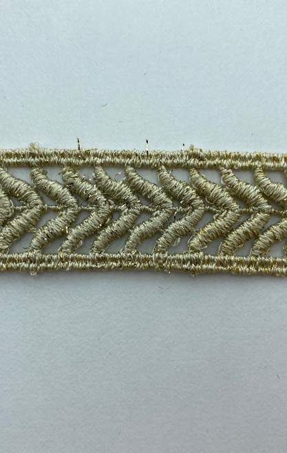 Gold Lurex Brode Bant 2 cm