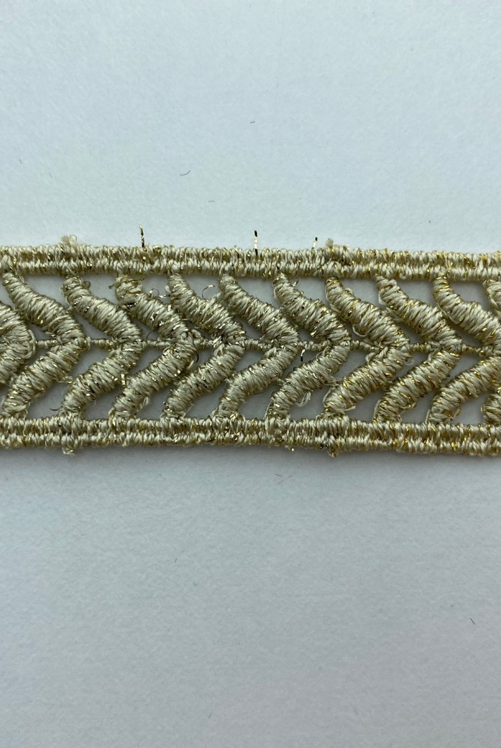 Gold Lurex Brode Bant 2 cm