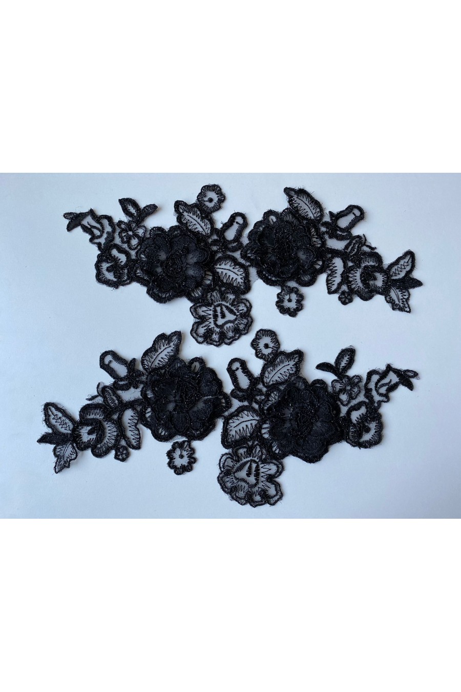 3192 BRODE/YERLİ/APLİK/POLYESTER/KORDLU/SAKALLI/SİYAH