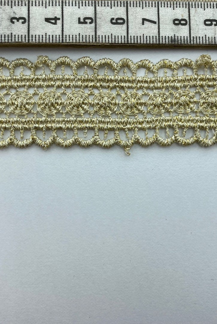Gold Lurex Güpür Brode Bant