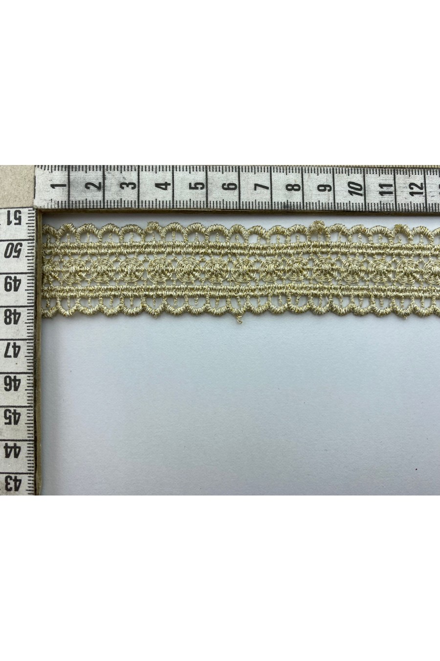 Gold Lurex Güpür Brode Bant