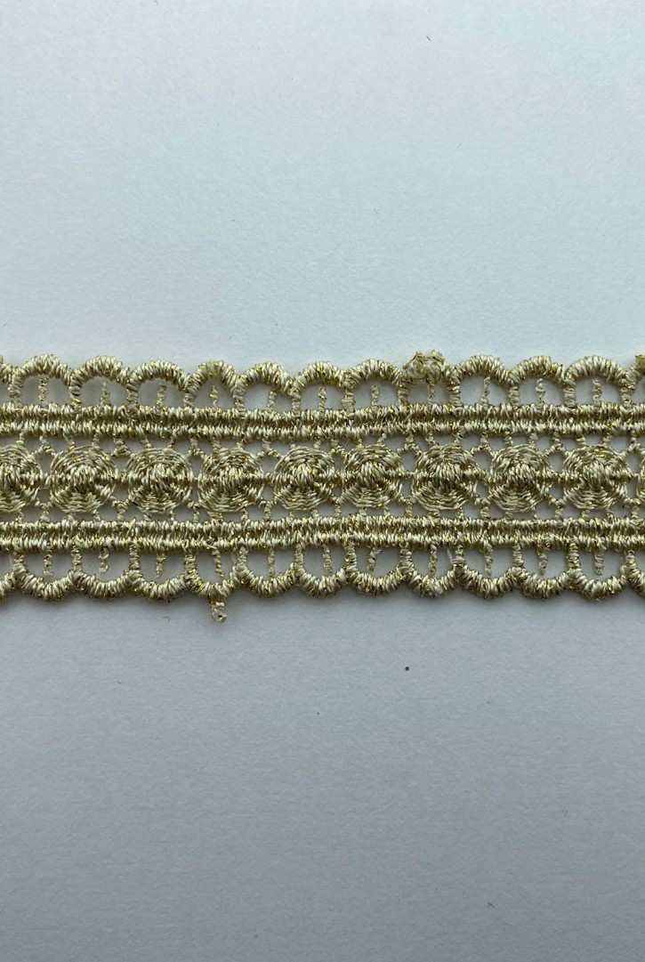 Gold Lurex Güpür Brode Bant