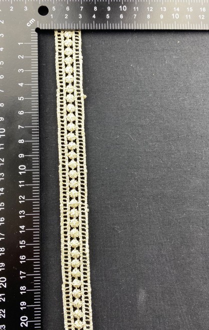 Gold Renk Lurex Güpür Bant, Yerli, 2 cm