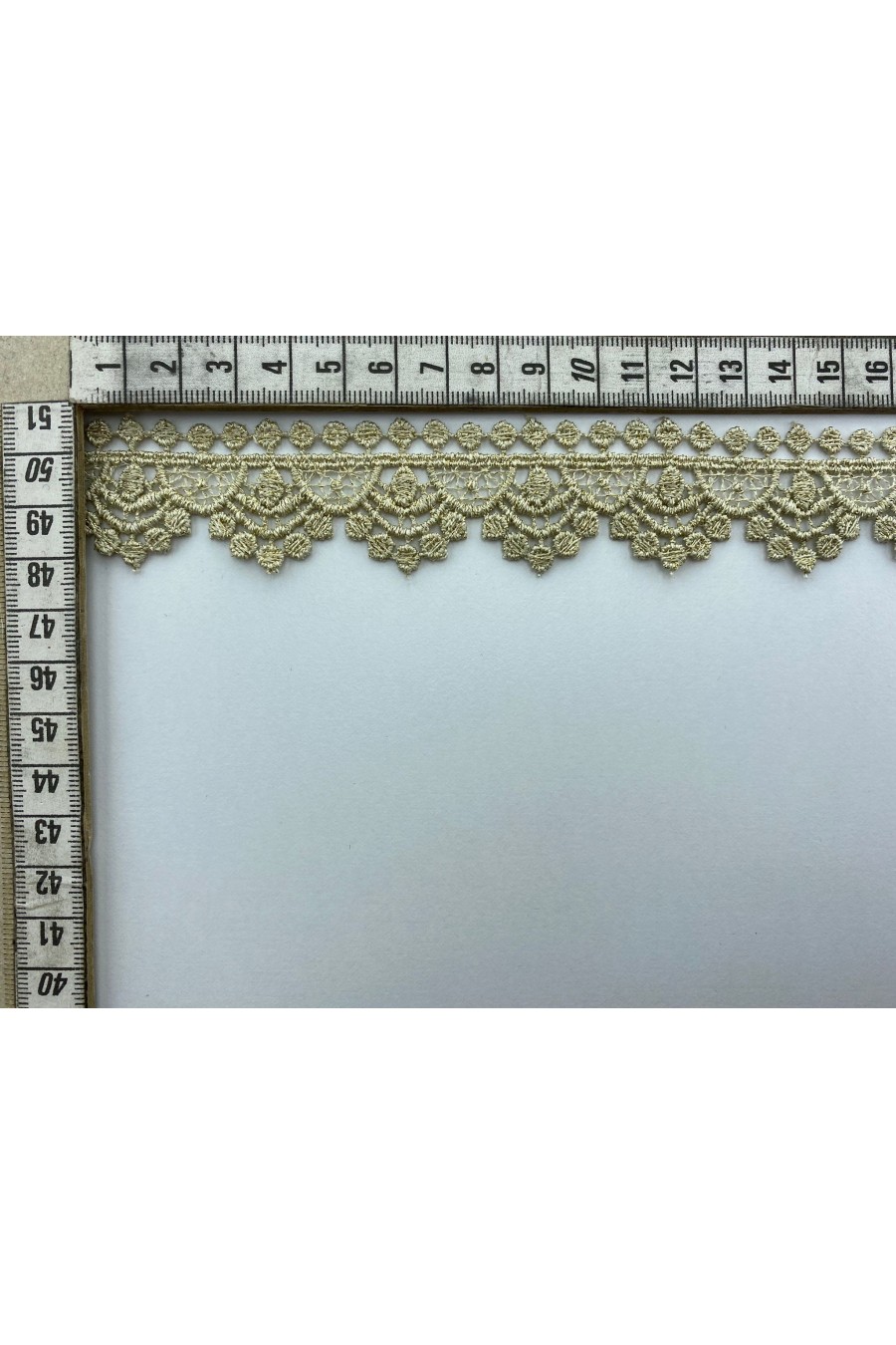 Gold Simli Mat Polyester Güpür Bant, 2.5 cm