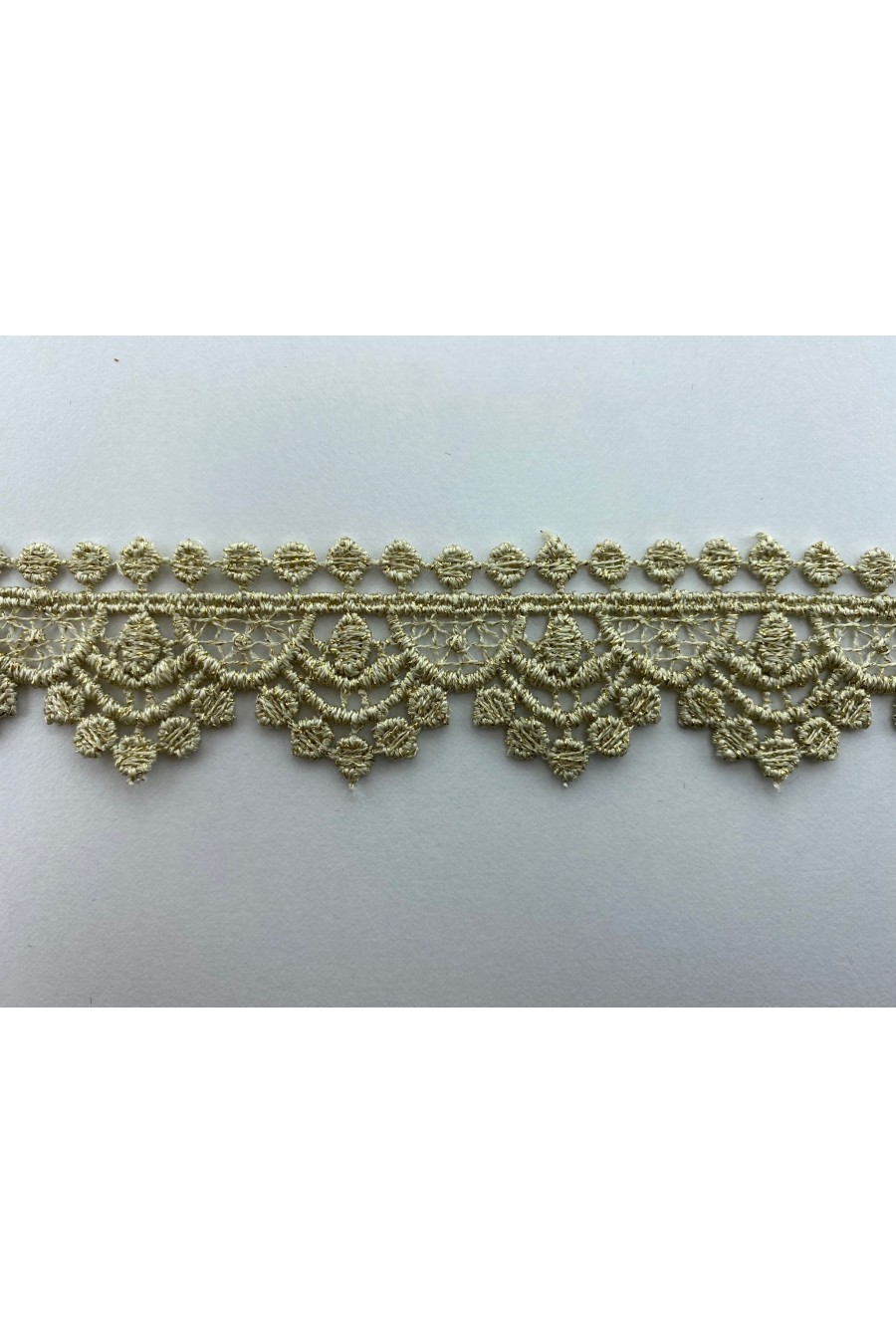 Gold Simli Mat Polyester Güpür Bant, 2.5 cm