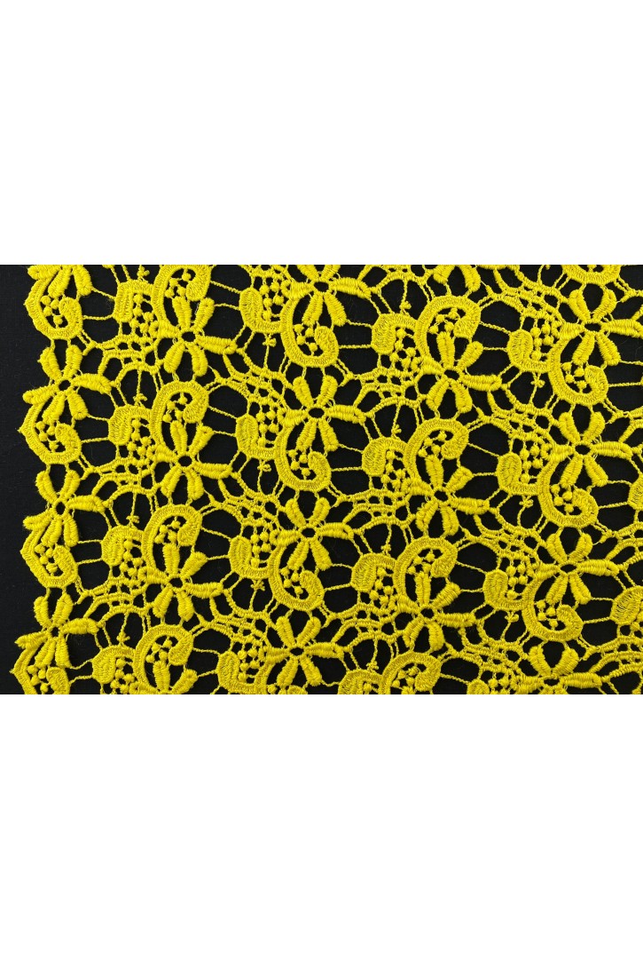 Hardal Renk Güpür Brode, Mat Polyester, 75 cm