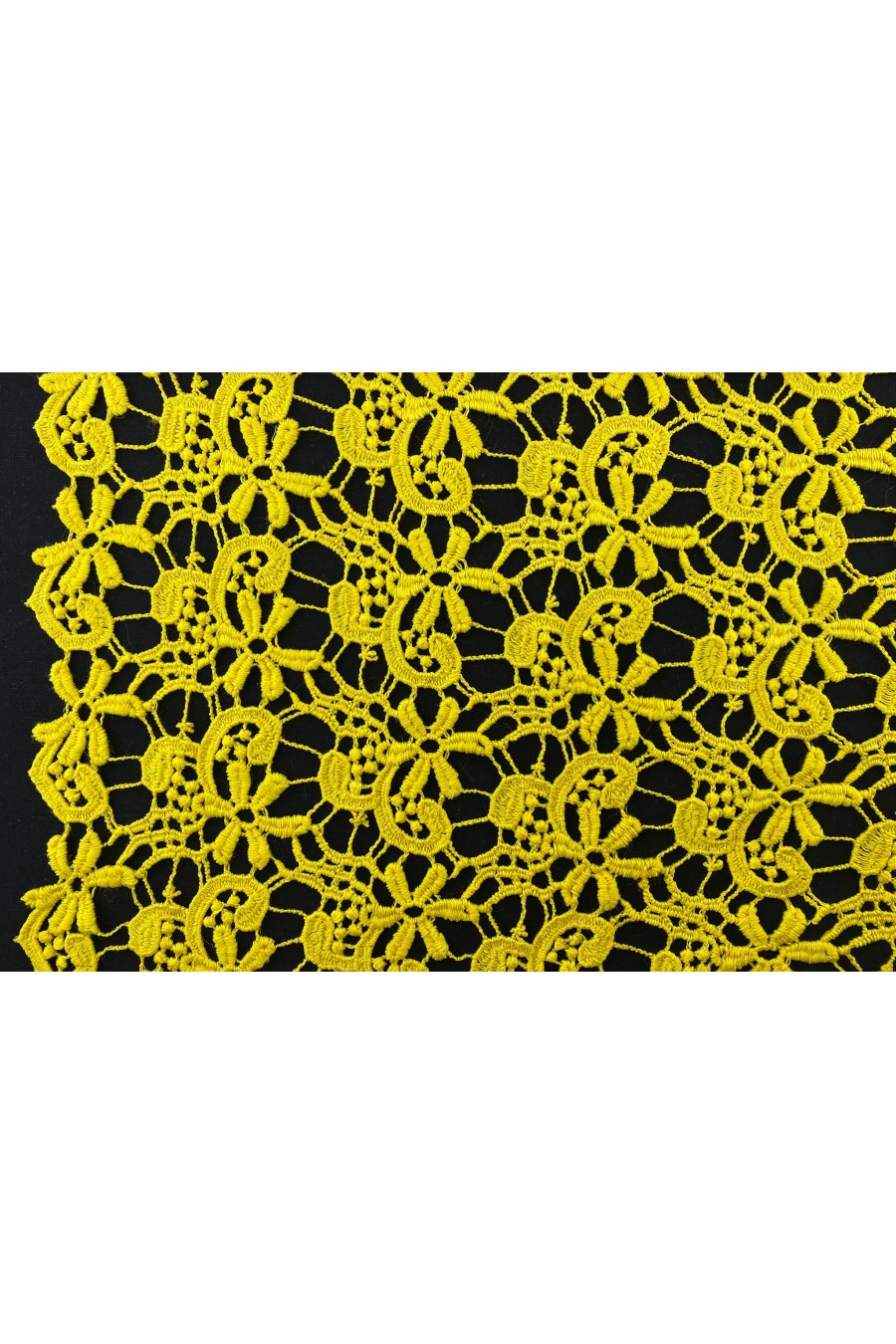 Hardal Renk Güpür Brode, Mat Polyester, 75 cm