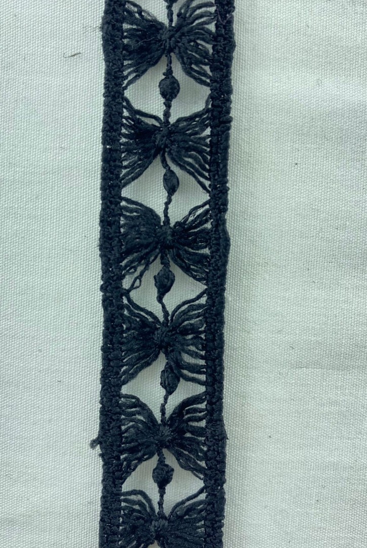 Siyah Mat Polyester Brode Bant