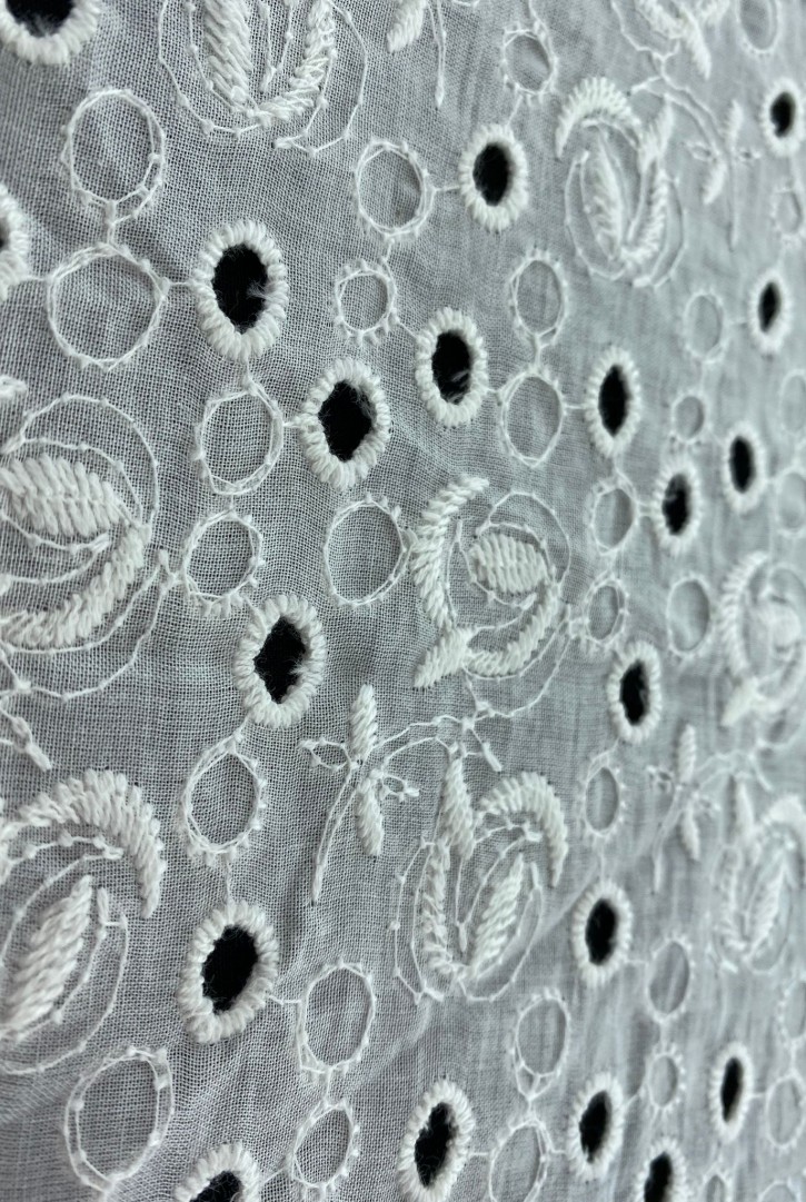 Kasarlı Bohrelli Pamuk Vual Brode - Yerli, 130 cm (11639)