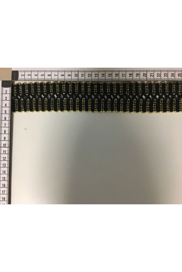 6940 ŞERİT/YERLİ/ÖRGÜLÜ/POLYESTER/SİYAH