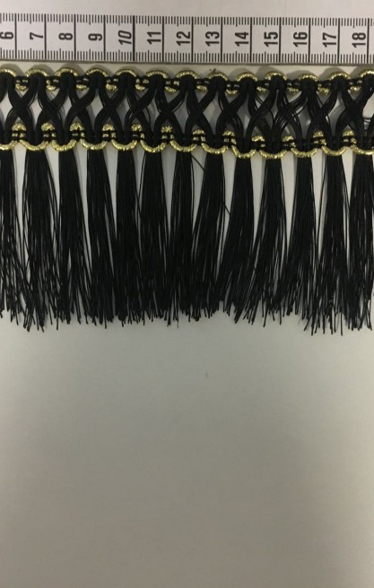 6938/ŞAÇAK/ÖRGÜLÜ/POLYESTER/YERLİ/SİYAH