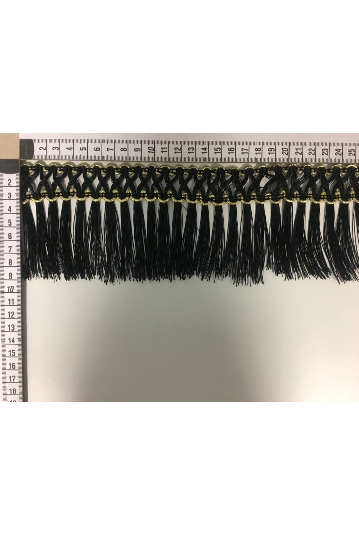 6938/ŞAÇAK/ÖRGÜLÜ/POLYESTER/YERLİ/SİYAH