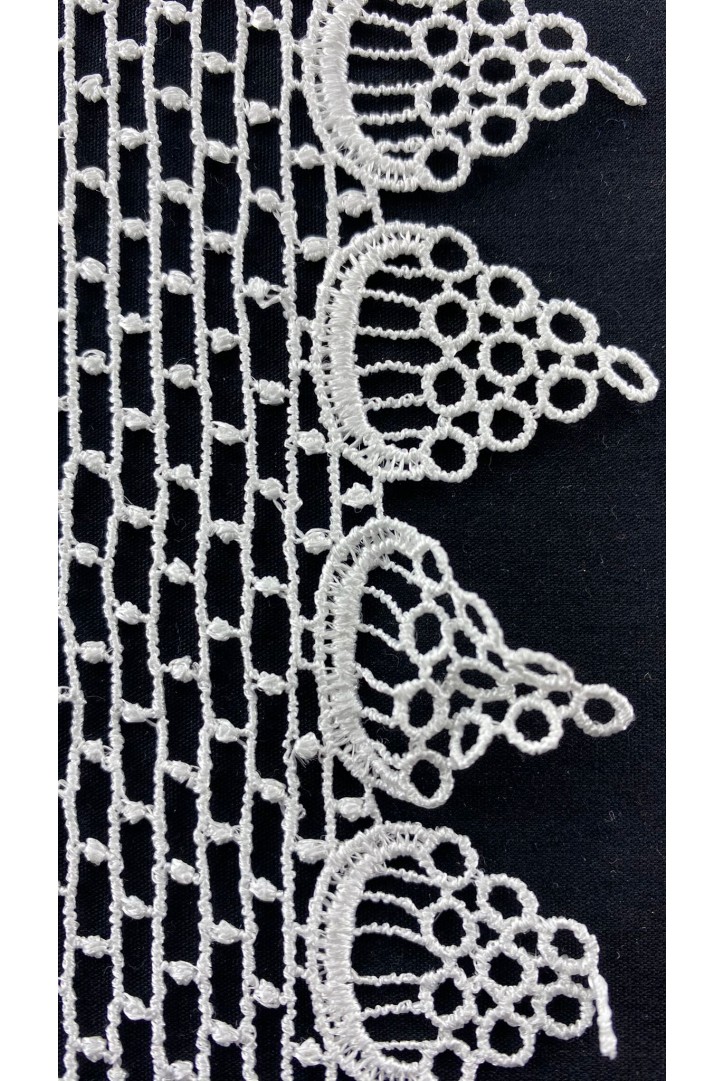 7 cm Parlak Ham Polyester Yerli Brode Bant