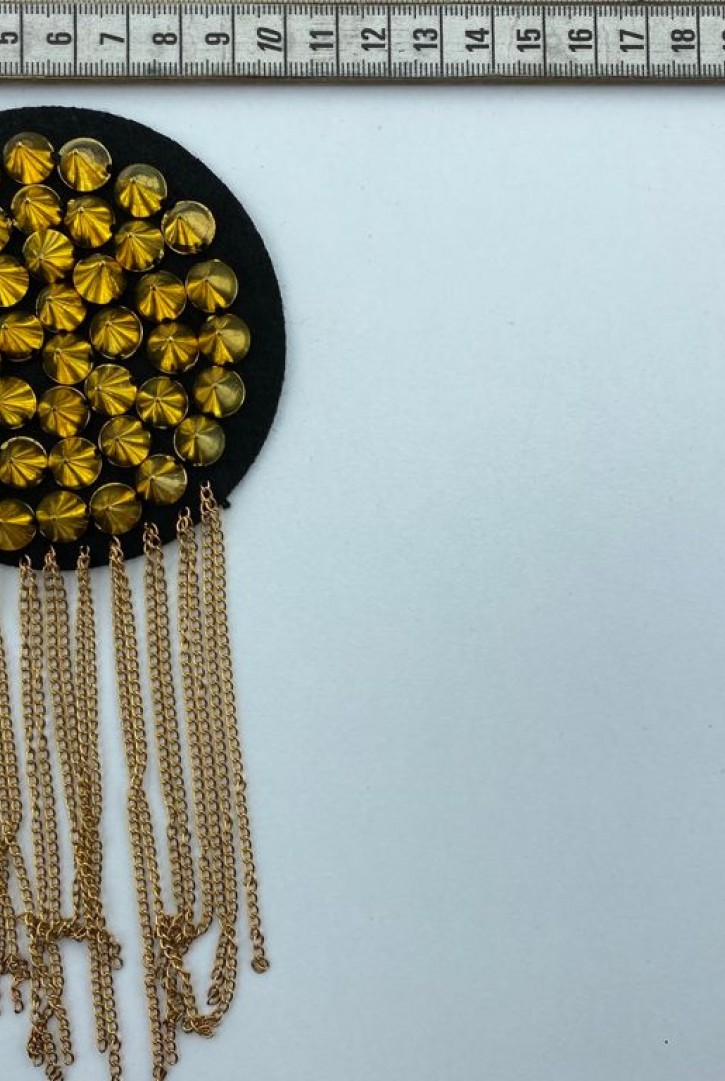 Gold Zincirli Keçe Üzeri Apolet Aksesuar - 2065 Model