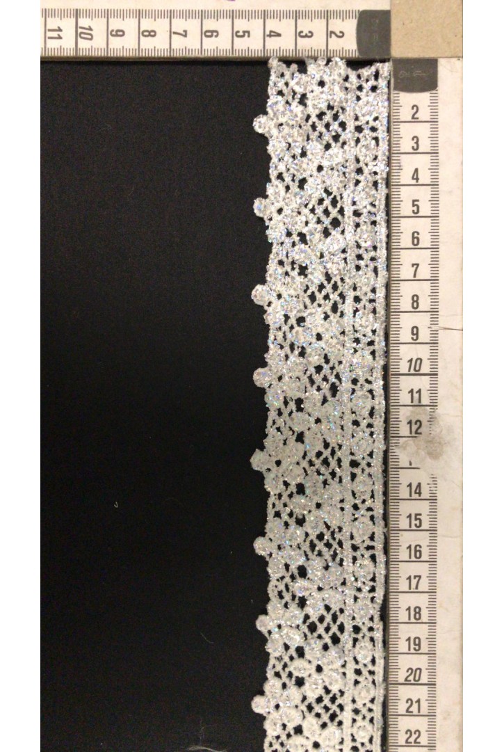 4,5 cm Hologram Etkili Ham Brode Bant, Yerli Polyester