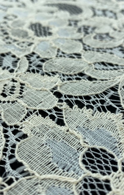 150 cm Fikslenmiş Pamuk Naylon Dantel, İthal