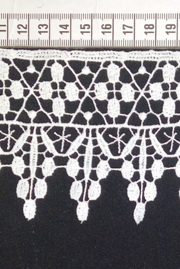 Bordo Mat Polyester Güpür Bant, Yerli Üretim