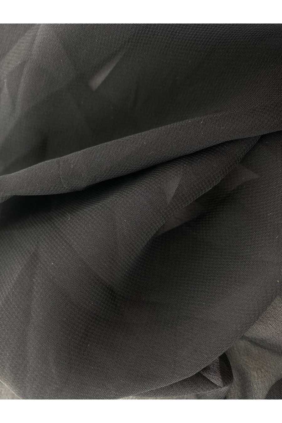 5824 ŞİFON/YERLİ/LEZ/DÜZ/POLYESTER/SİYAH