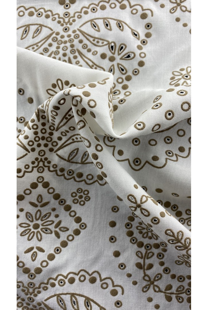 22377 KUMAŞ/YERLİ/LEZ/VİSKON/YAKMA/KREM/148 CM