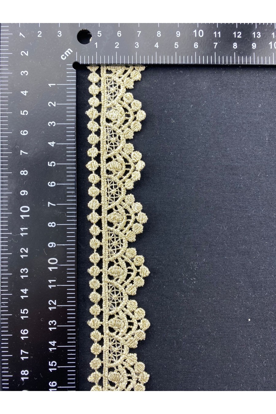 Gold Renk Lurex Güpür Brode Bant, B Kalite