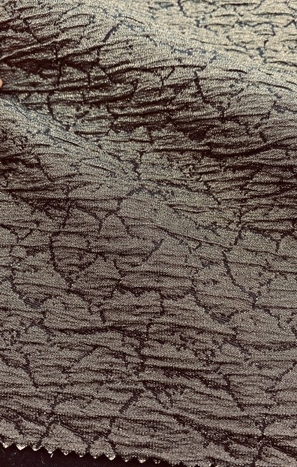 22189 KUMAŞ/YERLİ/LEZ/POLYESTER/METALİC/SİYAH-BAKIR/130 CM