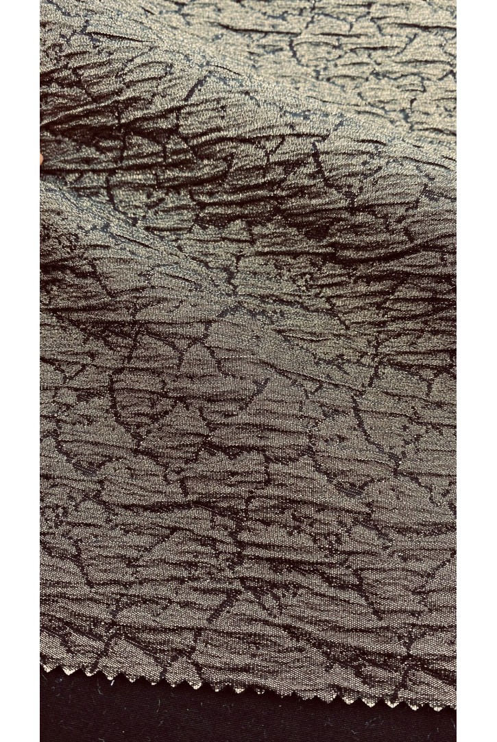 22189 KUMAŞ/YERLİ/LEZ/POLYESTER/METALİC/SİYAH-BAKIR/130 CM