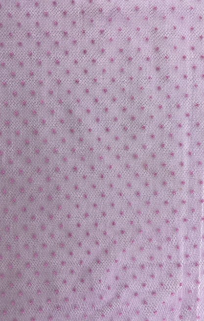 Lila Flok Baskılı Tül, 150 cm