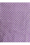 Mor Flok Baskılı Büyük Puantiyeli Tül
