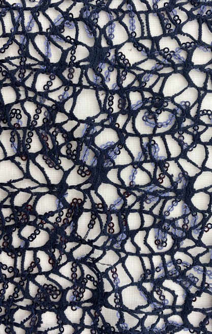 Lacivert İthal Payet File Kumaş