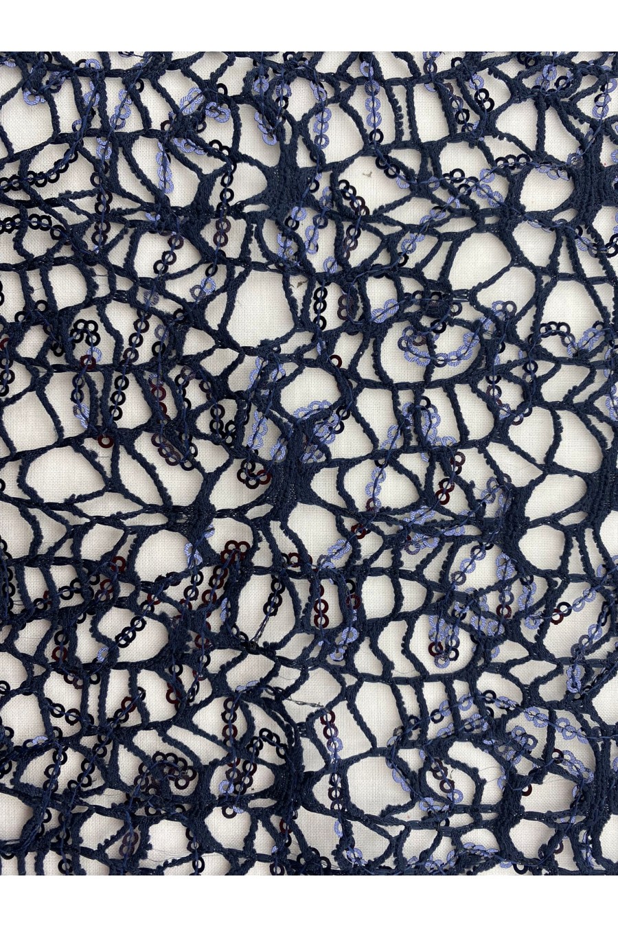 Lacivert İthal Payet File Kumaş