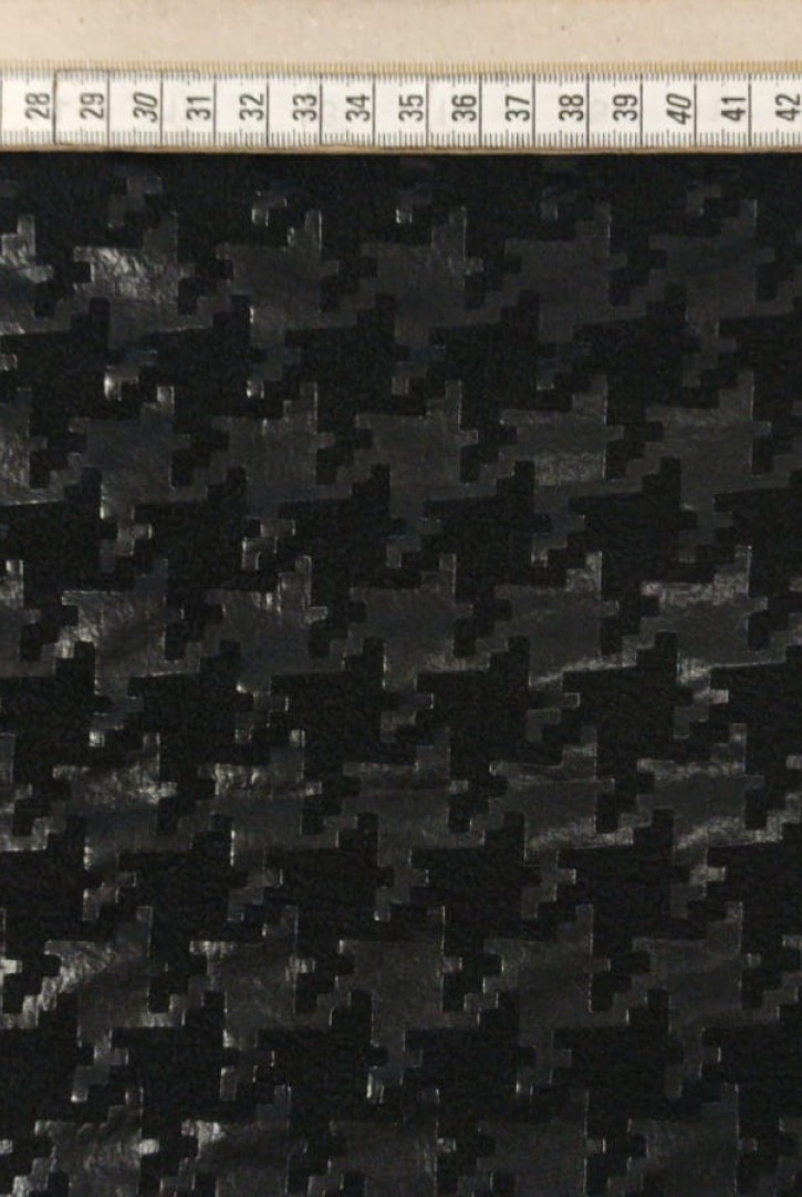 Likralı Siyah Deri Kumaş – Polyester Elastan Karışımı