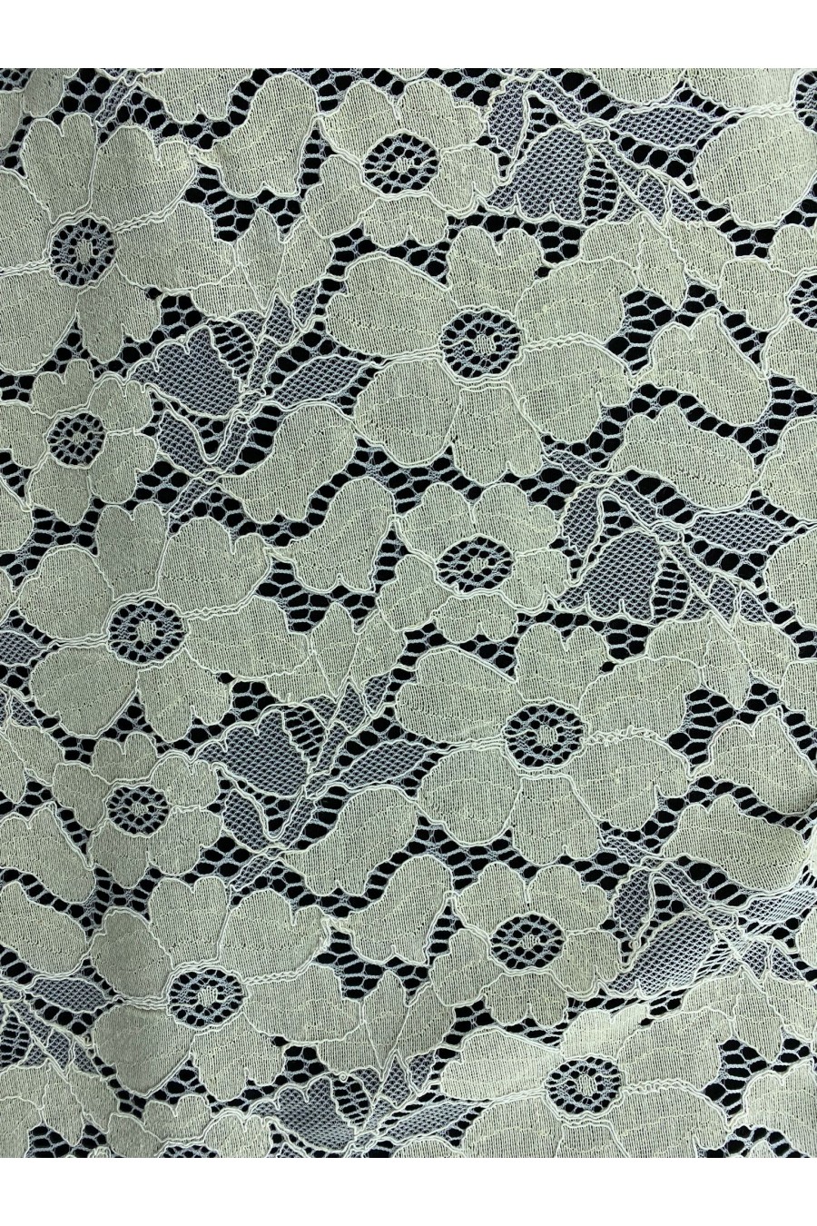 Fikslenmiş Pamuk Naylon Dantel
