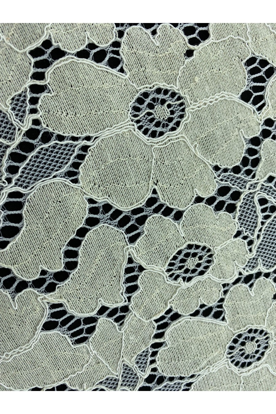 Fikslenmiş Pamuk Naylon Dantel