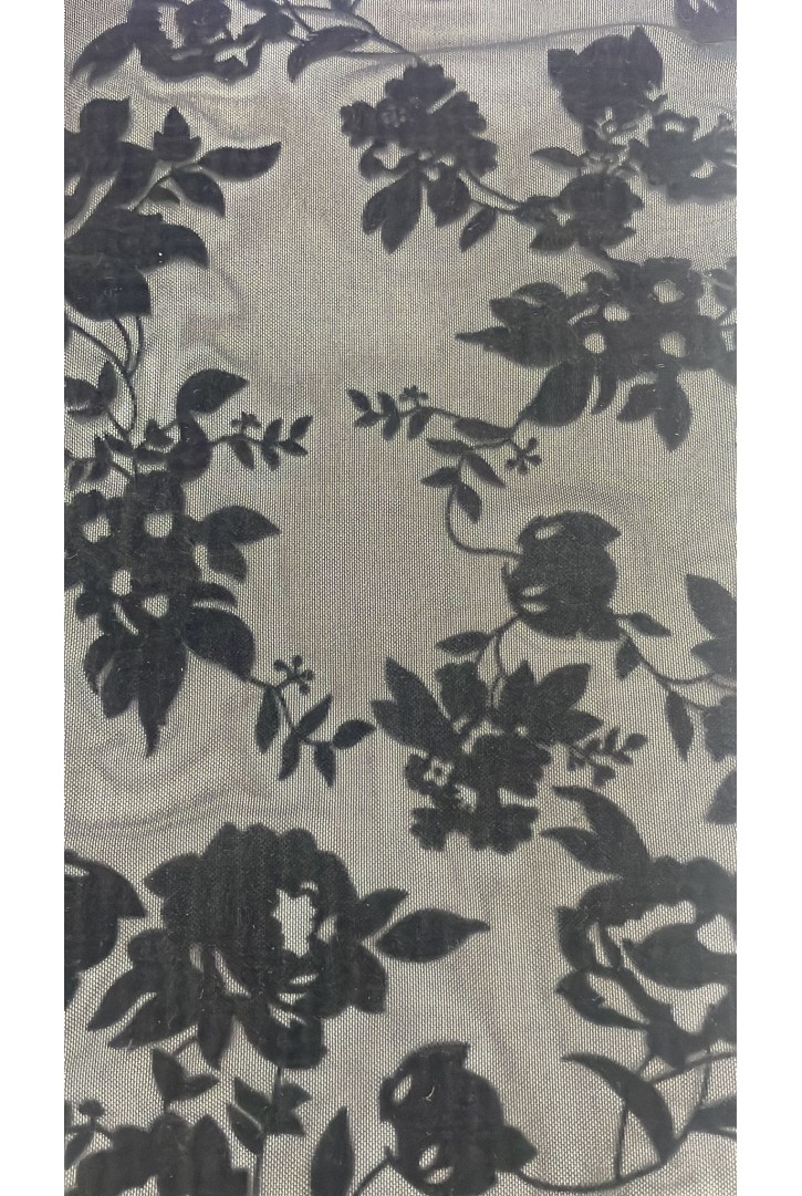 22944 DANTEL/YERLİ/LEZ/POLYESTER LİKRALI/SİYAH/150 CM