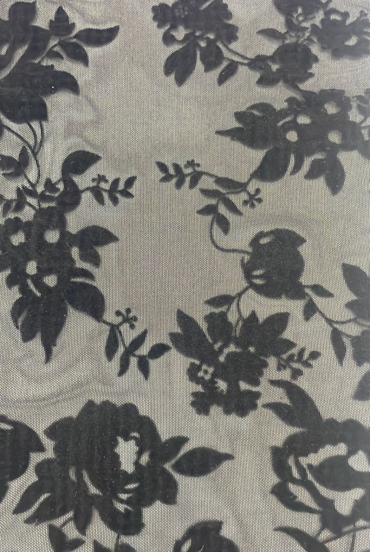 22944 DANTEL/YERLİ/LEZ/POLYESTER LİKRALI/SİYAH/150 CM